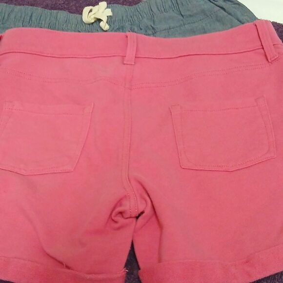 WONDER NATION Girls Bundle of 2 Shorts. Size L 10-12. Cuffed and Pockets - Picture 5 of 14